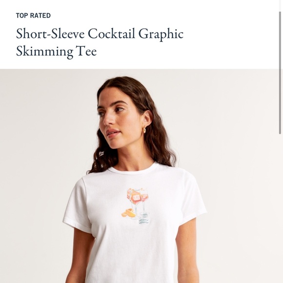 Abercrombie & Fitch Short-Sleeve Cocktail Graphic Skimming Tee - Picture 3 of 8